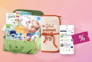 dm Glückskind: Koffer mit Produktproben zur Geburt