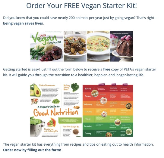 PETA Veganer/Vegetarier Starter Kit