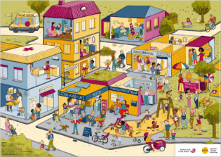 Bundesinstitut für Öffentliche Gesundheit: kostenloses Wimmelbild-Plakat