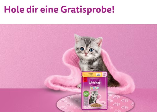 WHISKAS: Junior Katzenfutter Gratisprobe