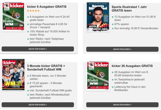 kicker: Zeitschrift gratis lesen