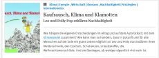 Umweltbundesamt: kostenloses Kinderbuch "Kaufrausch, Klima und Klamotten"