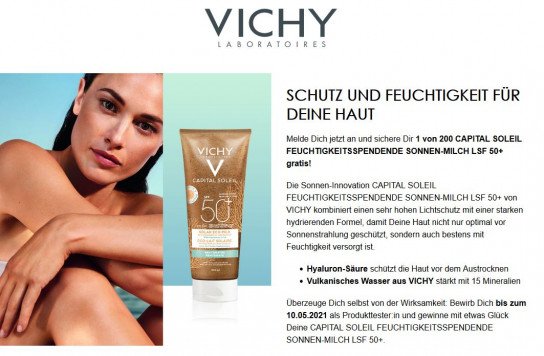 VICHY: CAPITAL SOLEIL FEUCHTIGKEITSSPENDENDE SONNEN-MILCH LSF 50+ VICHY: CAPITAL SOLEIL FEUCHTIGKEITSSPENDENDE SONNEN-MILCH LSF 50+