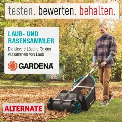 ALTERNATE: GARDENA Laub- und Rasensammler - 3 Produkttester gesucht ALTERNATE: GARDENA Laub- und Rasensammler - 3 Produkttester gesucht