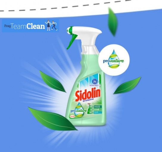 Henkel (Frag-Team-Clean): 200 Tester für Sidolin Pro Nature Glasreiniger gesucht Henkel (Frag-Team-Clean): 200 Tester für Sidolin Pro Nature Glasreiniger gesucht
