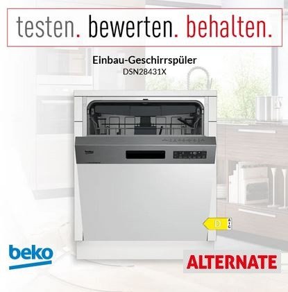 ALTERNATE: 5 Produkttester für die BEKO Spülmaschine DSN28431X gesucht