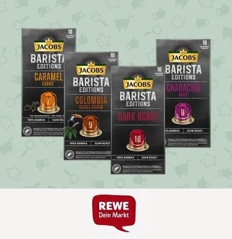 REWE: Jacobs Barista Editions Kaffeekapseln - 10.000 Tester gesucht