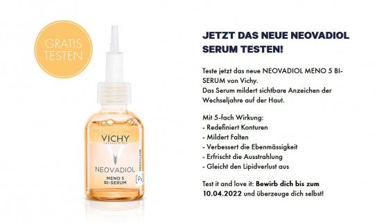 Vichy: Tester für Neovadiol Meno Serum gesucht