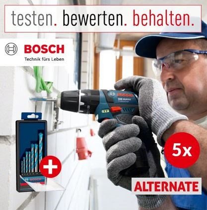 ALTERNATE: 5 Tester für den Bosch Akku-Schlagbohrschrauber GSB 12V-15 Professional gesucht