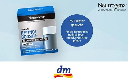 dm Drogerie: 250 Produkttester für Neutrogena Retinol Boost+ intensive Pflege gesucht