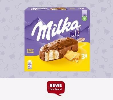 REWE: Milka Butter Cookie Stieleis - 3000 Produkttester gesucht