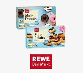 REWE: 10.000 Produkttester für REWE Beste Wahl Mini Donuts und Mini Eclairs gesucht