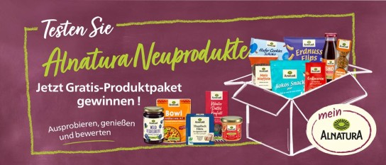 Alnatura: 20 Bioprodukte- Testesser gesucht
