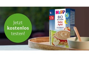 HiPP: 250 Testfamilien für BIO Milchbrei Gute-Nacht Hafer-Apfel gesucht
