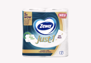 REWE: Zewa just1 Toilettenpapier sucht Produkttester