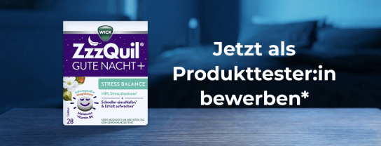 ForMe: WICK ZzzQuil Gute Nacht+ Stress Balance sucht Produkttester