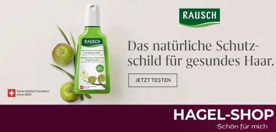 Hagel-Shop: 10 Produkttester für das RAUSCH Anti-Pollution-Shampoo mit Schweizer Apfel gesucht