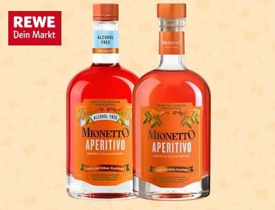 REWE: 6.000 Produkttester für MIONETTO Aperitivo 11% & Aperitivo Alkoholfrei gesucht