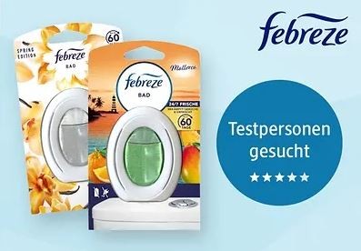 dm Drogerie: 250 Produkttester für Febreze Bad Lufterfrischer gesucht