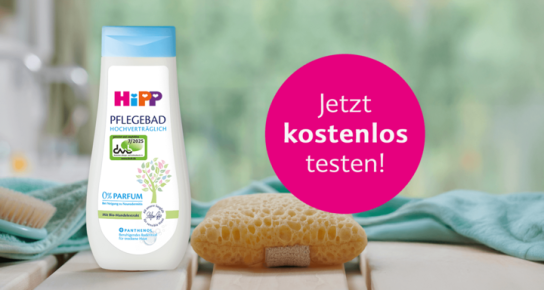 HiPP: 250 Testfamilien für das HiPP Pflegebad gesucht