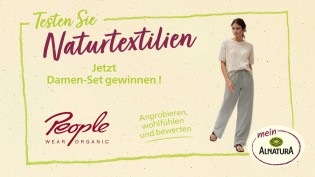 Alnatura: 10 Testpakete mit Naturtextilien von People Wear Organic