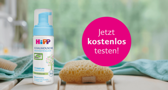 HiPP: 250 Testfamilien für Schaumdusche gesucht