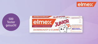 dm Drogerie: Testfamilien gesucht für elmex Junior Zahnpasta