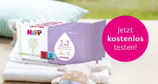 HiPP: Feuchttücher suchen 250 Testpersonen