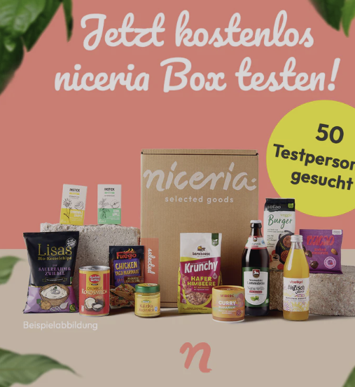 Niceria: 50 Lebensmittelpakete suchen Testpersonen