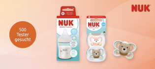 dm Drogerie: 500 Testfamilien für NUK Schnuller & Babyflasche gesucht