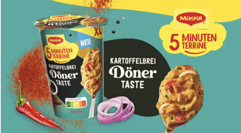 Nestle: MAGGI 5 Minuten Terrine Kartoffelbrei Döner sucht Testesser