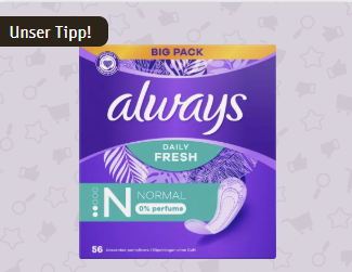 REWE: Always Daily Fresh Slipeinlagen suchen 5.000 Testerinnen