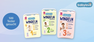 dm Drogerie: 500 Testfamilien für babylove Premium-Windeln gesucht