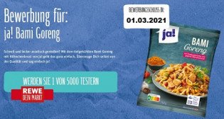 REWE: ja! Bami Goreng - 5000 Produkttester gesucht