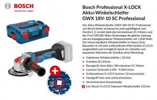 ALTERNATE: Bosch X-LOCK Winkelschleifer inkl. Zubehör - 6 Tester