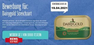 REWE: Dairygold Streichzart - 10.000 Produkttester gesucht REWE: Dairygold Streichzart - 10.000 Produkttester gesucht
