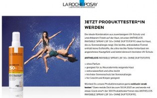 La Roche Posay: ANTHELIOS INVISIBLE SPRAY LSF 50+ OHNE DUFTSTOFFE La Roche Posay: ANTHELIOS INVISIBLE SPRAY LSF 50+ OHNE DUFTSTOFFE