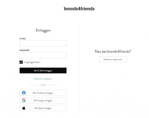 Werde Mitglied im Shoppingclub brands4friends