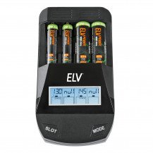 ELV 4-fach-Akkuladegerät ML1000 mit USB-Ladeausgang