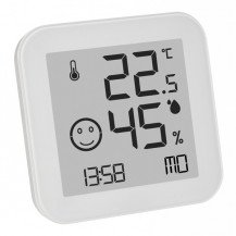 Digitales Thermo-Hygrometer WHITE mit E-Paper-Display, Klimakomfortanzeige