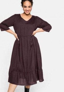 Kleid mit 3/4-Ärmel und Volant, aus ECOVERO™