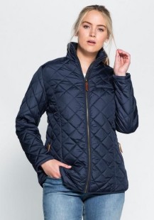 Steppjacke mit hoch schließendem Stehkragen
