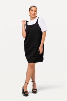 Minikleid, A-Linie, Rundhals, Taschen, ärmellos