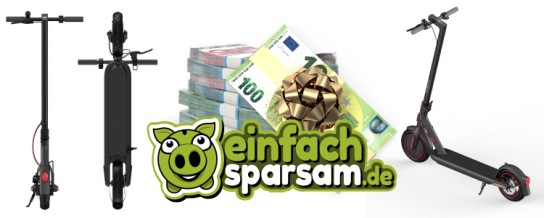 Xiaomi E-Scooter + Bargeld April-Gewinnspiel von Einfach-Sparsam.de