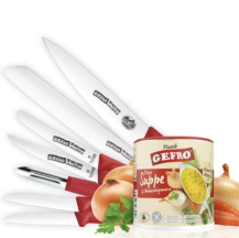 Premium Messer-Set + gratis 450 g GERFO Suppe