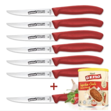 Steakmesser-Set (6 Stck.) + gratis 90 g Paprika Chili Würzmischung 