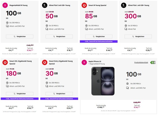 Günstige Angebote für junge Menschen bis 28 JahreFinde die günstigsten Junge-Leute-Specials der Mobilfunkanbieter. DeinHandy bietet...