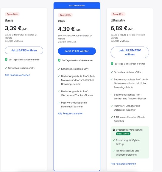 Spare bis zu 72 % Hier findest du aktuelle Spar-Deals! Auf ein 2-Jahres-Paket sparst du aktuell...
