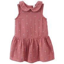 Baby Musselin-Kleid mit Bubikragen