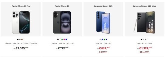 Top-Smartphones zu Top-Tarifen